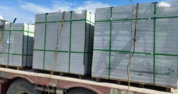 安顺 芝麻白花岗岩地铺石装车日常