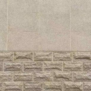 安顺 黄金麻自然面蘑菇石配荔枝面干挂