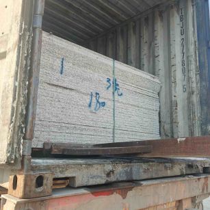 安顺 芝麻白花岗岩石材3.0公分光面毛板装柜出货