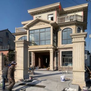 安顺 黄金麻花岗岩荔枝面别墅外墙干挂私家专属