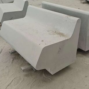 安顺 芝麻白花岗岩异形坐凳，石凳