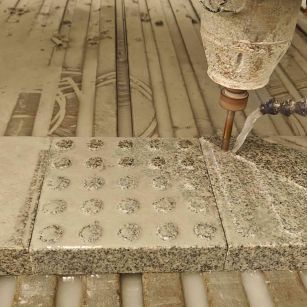 安顺 芝麻白花岗岩石材盲人石、盲道石、盲点石