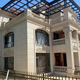 安顺 黄金麻花岗岩荔枝面别墅外墙干挂