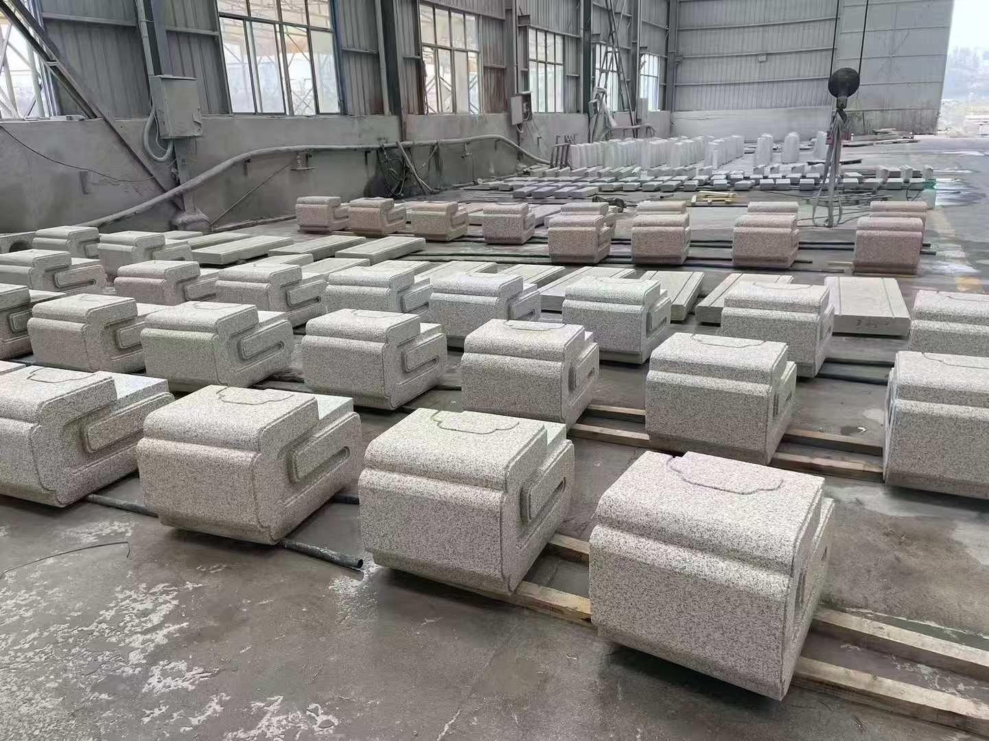 安顺 白麻花岗岩异形加工-石凳，坐凳