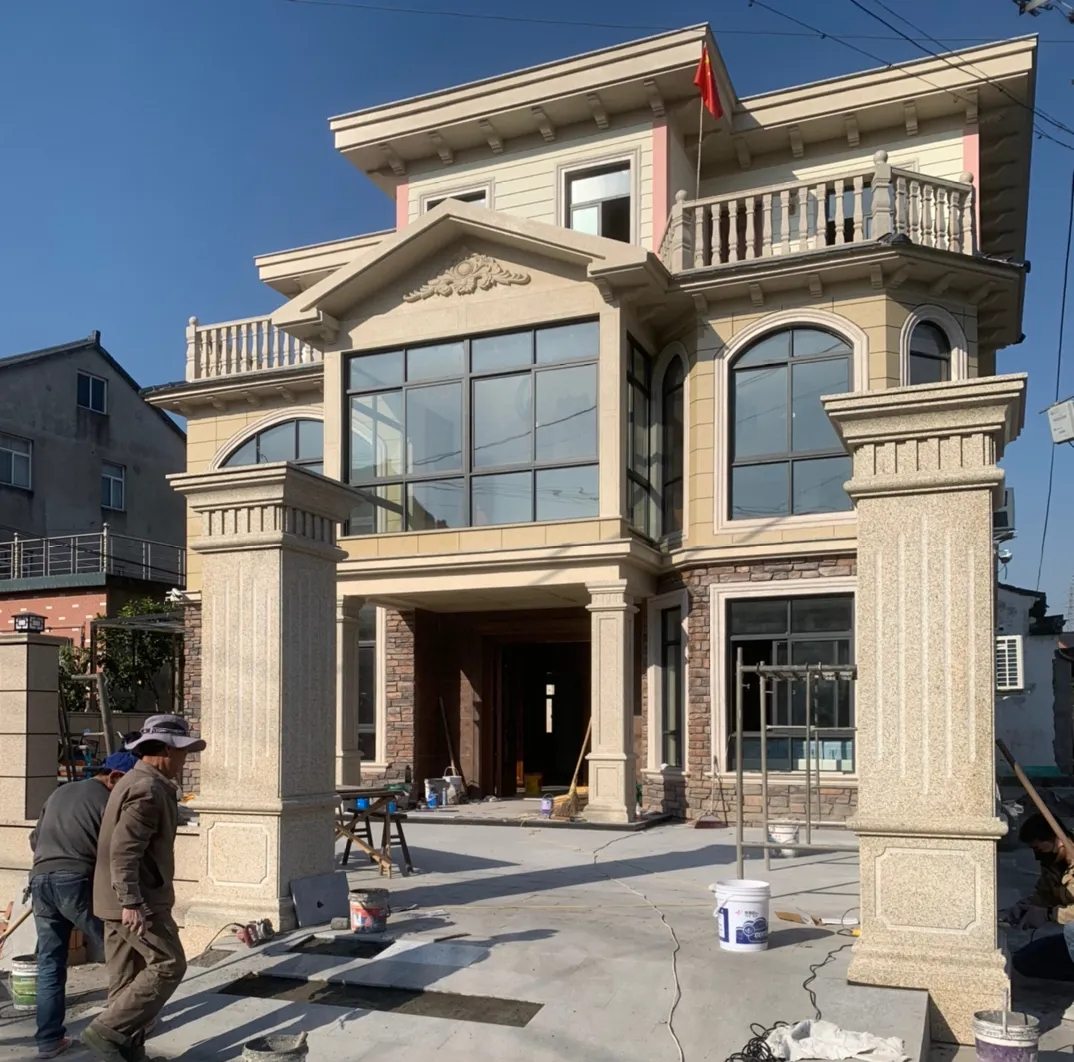 安顺 黄金麻花岗岩荔枝面别墅外墙干挂私家专属