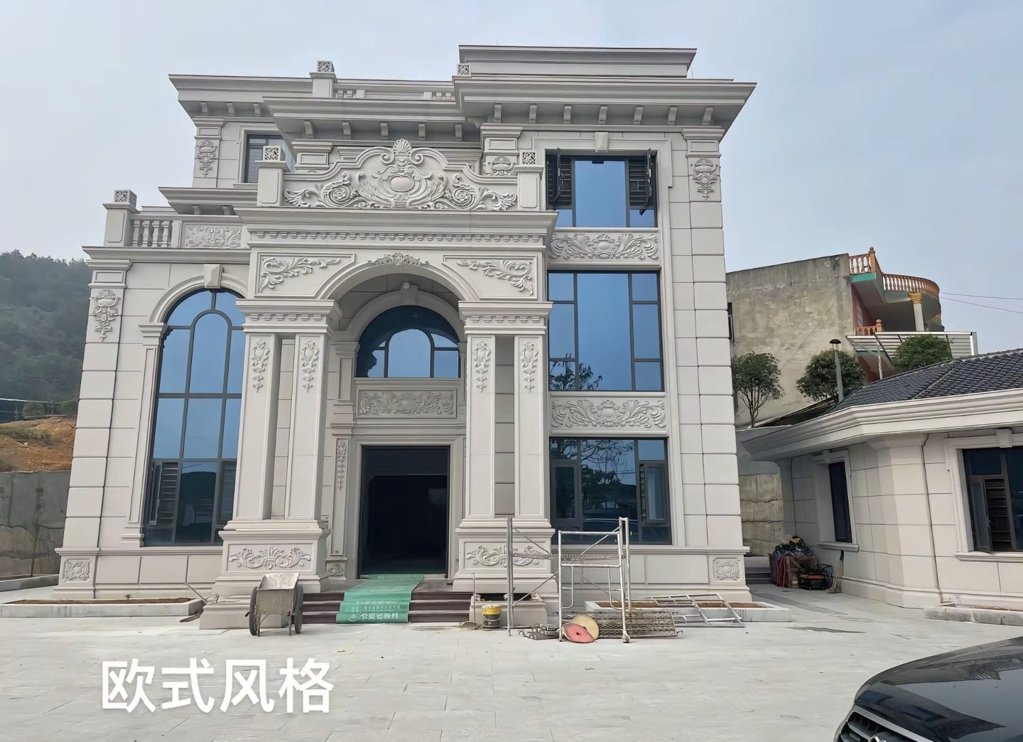 安顺 白麻花岗岩别墅外墙干挂