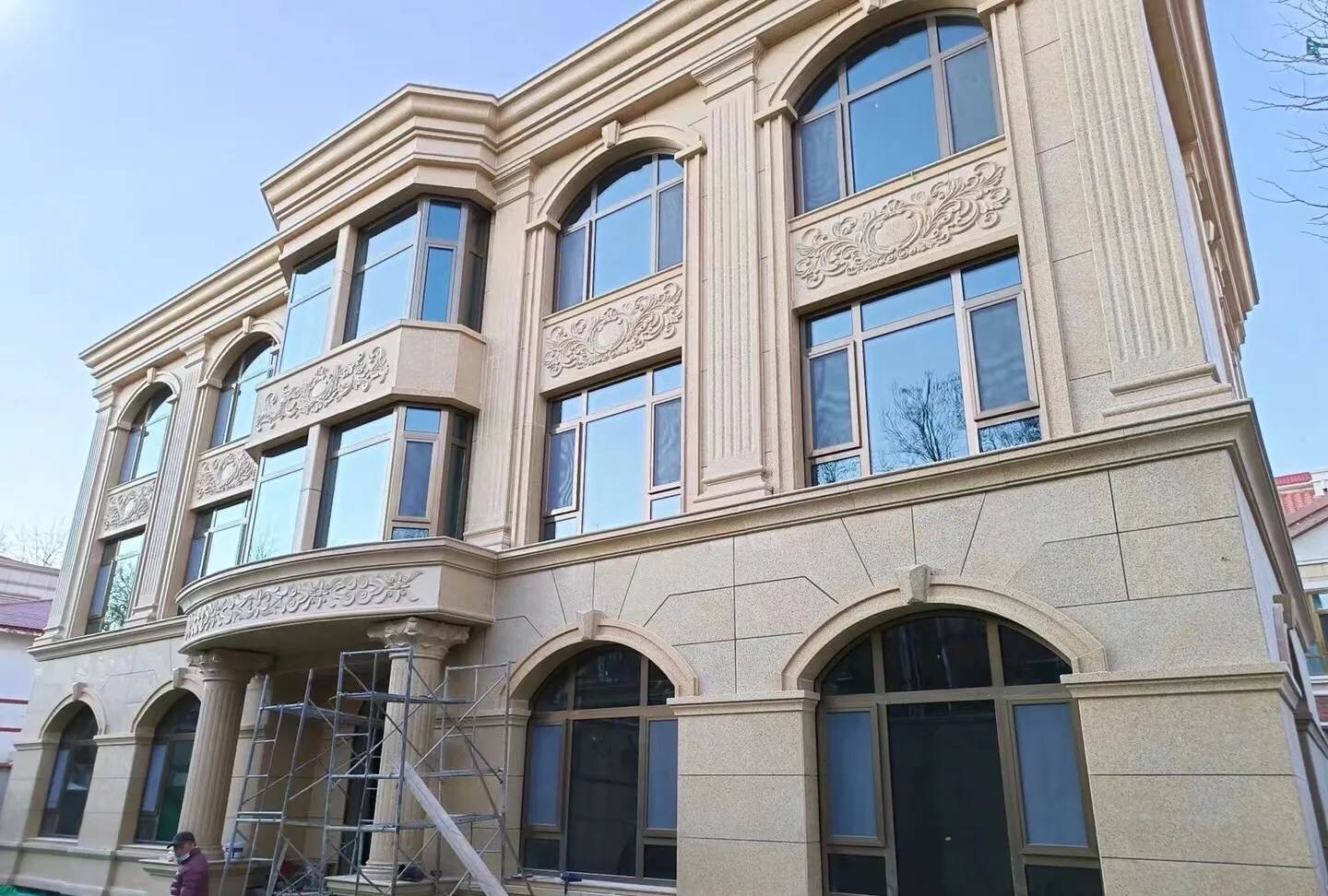 安顺 黄金麻花岗岩别墅外墙干挂